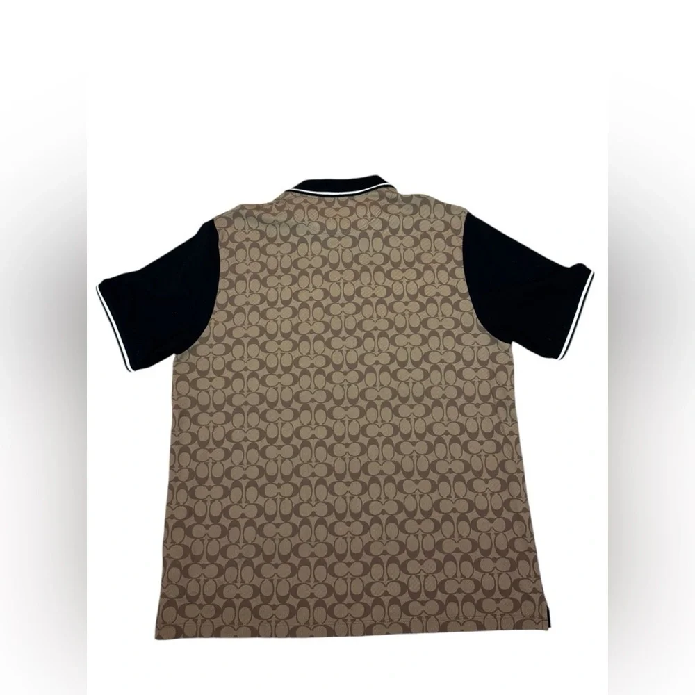 Coach Signature Khaki Black Short Sleeve Tee Shirt Size XLL Limited Edition. - Picture 8 of 15